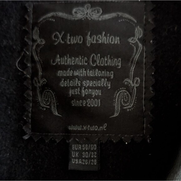 X Two Black Jacket US size 26/28 UK size 30/32 EUC - Picture 3 of 3